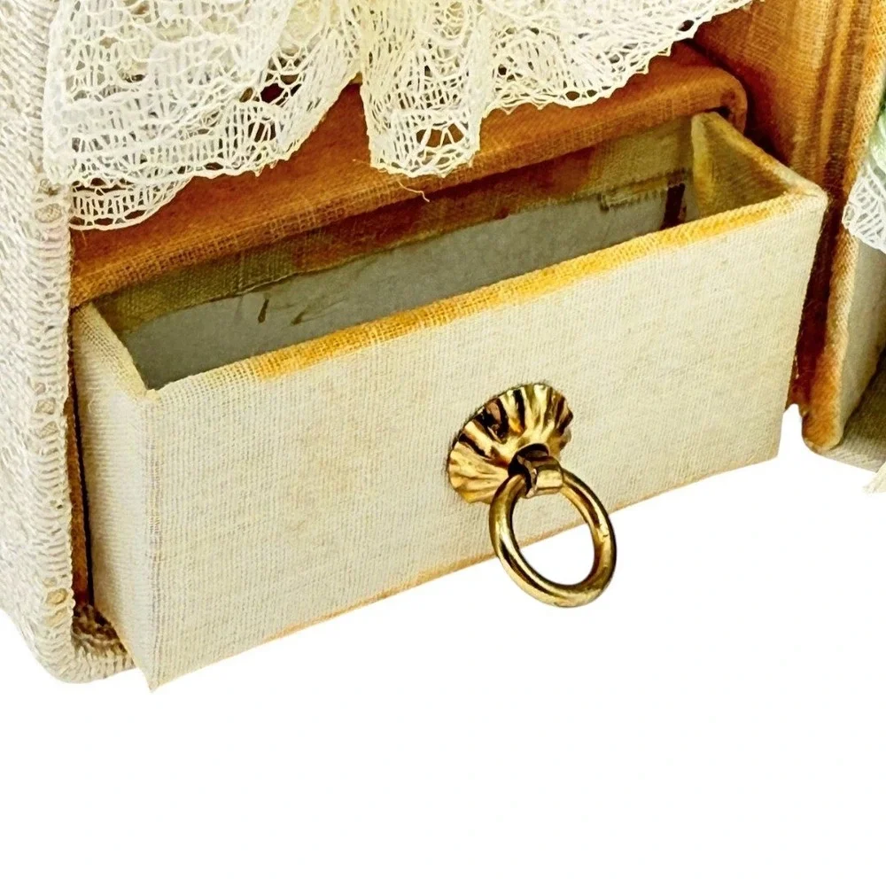 Vintage Mignonette‎ Bisque Porcelain Doll Lace Dress Presentation Box Japan 5